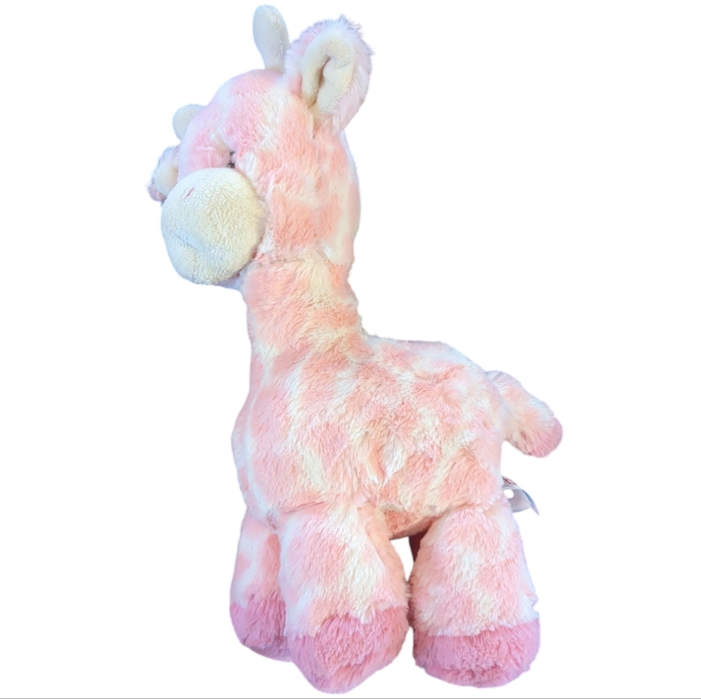 EBBA Pink And White Giraffe Rattle Stuffy